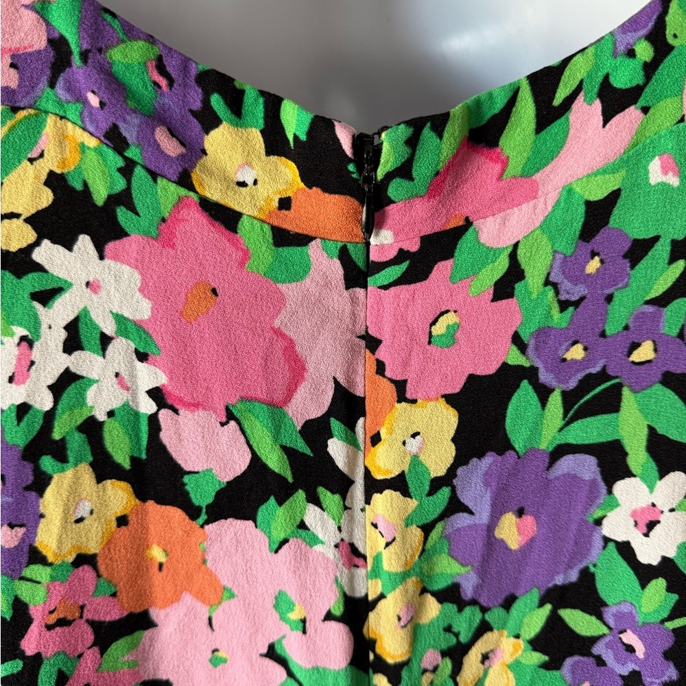 AFRM from Anthropologie Floral V-Neck Long Sleeve Dress large - Picture 8 of 9